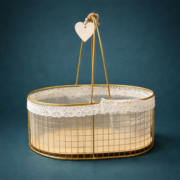 Metal Wire Storage Basket – Elegant Organisation with Handle