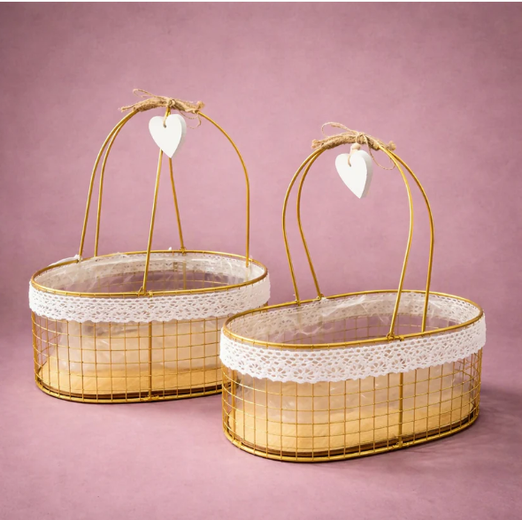 Metal Wire Storage Basket – Elegant Organisation with Handle