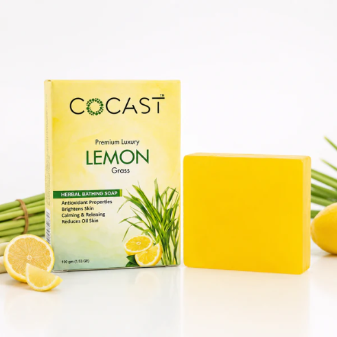 Herbal Bathing Soap – Refreshing Lemon Grass Fragrance for All Skin Types
