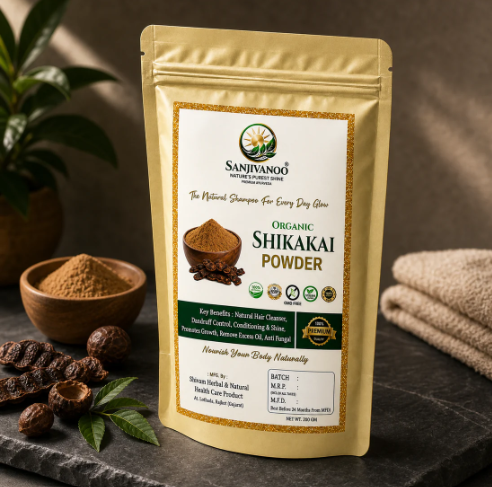 Sanjivanoo Shikakai Powder Natural Herbal Hair Cleanser Shampoo (200 GM)