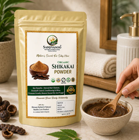 Sanjivanoo Shikakai Powder Natural Herbal Hair Cleanser Shampoo (200 GM)