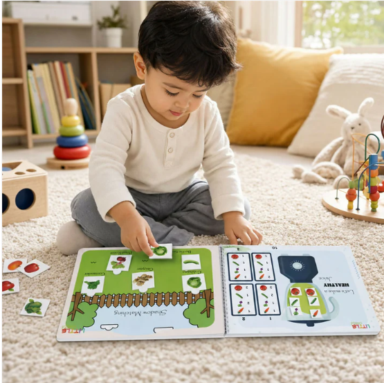Educational Velcro Book for Kids – Learn Vegetables & Alphabets