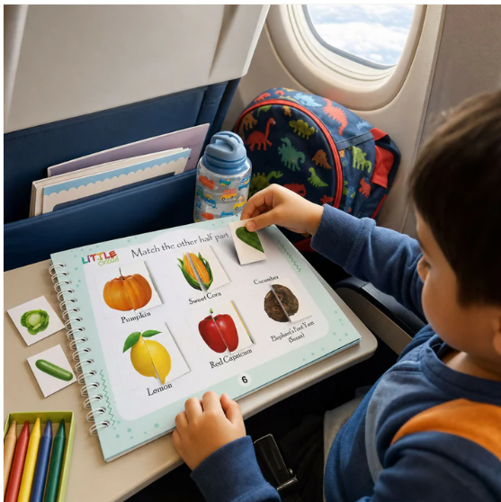 Educational Velcro Book for Kids – Learn Vegetables & Alphabets - Image 3