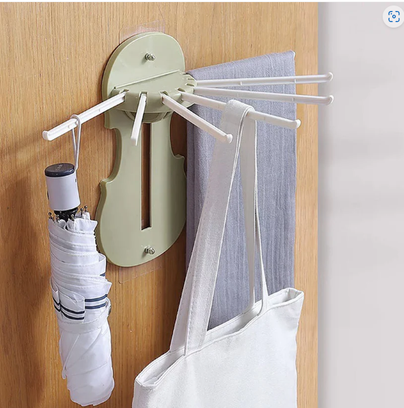 Retractable Wall Hanger – 7-in-1 No-Drill Hooks for Kitchen | Bathora