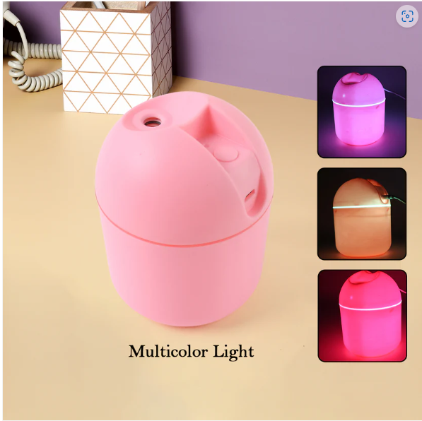 USB Mini Air Humidifier – Portable 250ml Quiet Cool Mist with LED