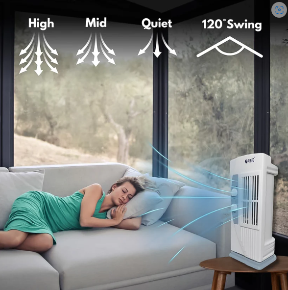 Orbit Micro Oscillating Tower Fan – Compact Adjustable Speed Fan