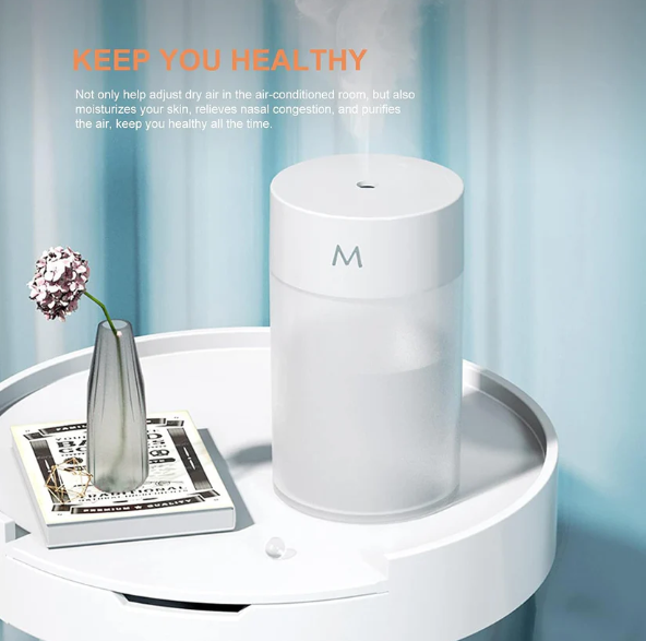 Mini Portable USB Humidifier Cool Mist Desktop Air Diffuser with Li...