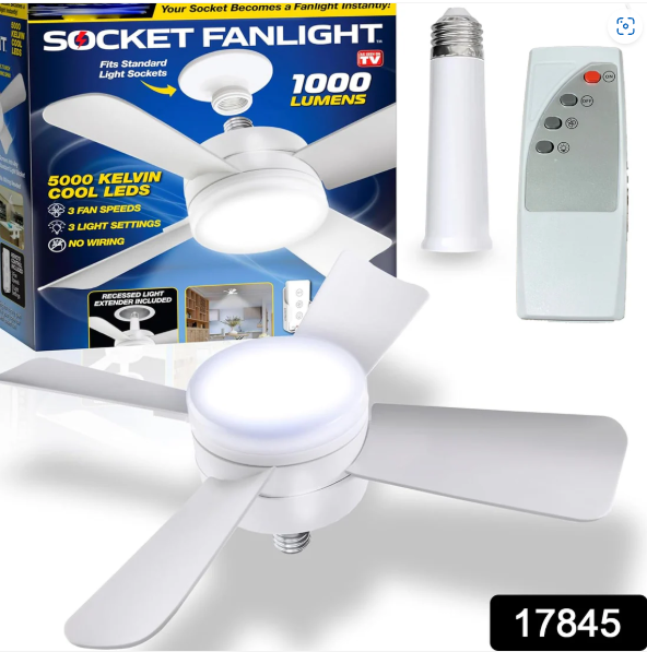 Ceiling Fan & LED Light – Space-Saving Cooling & Bright Illumination