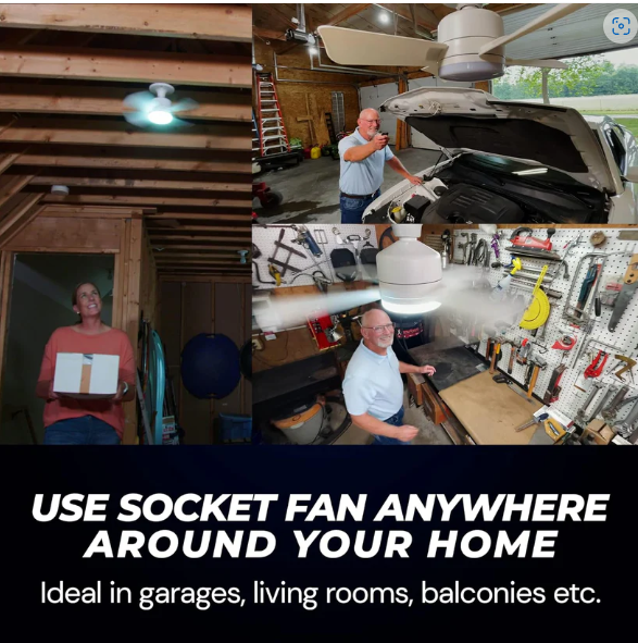 Ceiling Fan & LED Light – Space-Saving Cooling & Bright Illumination