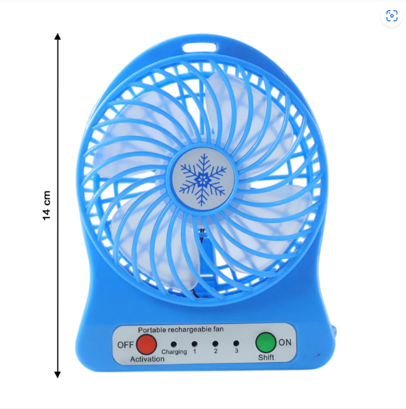Portable Mini Table Fan – Rechargeable with Detachable Battery