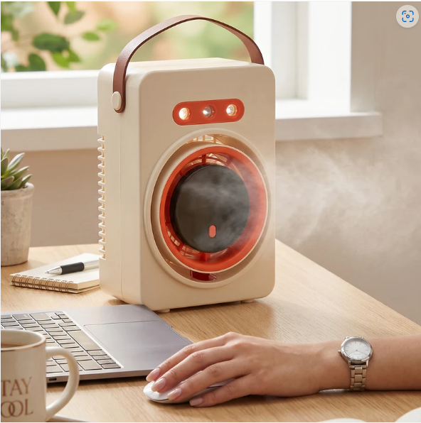 Portable Humidifying Air Cooling Fan – Compact & Multi-Functional