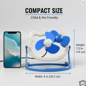 USB Mini Fan – Quiet & Portable Desk Fan for Home & Office | VoltDesk