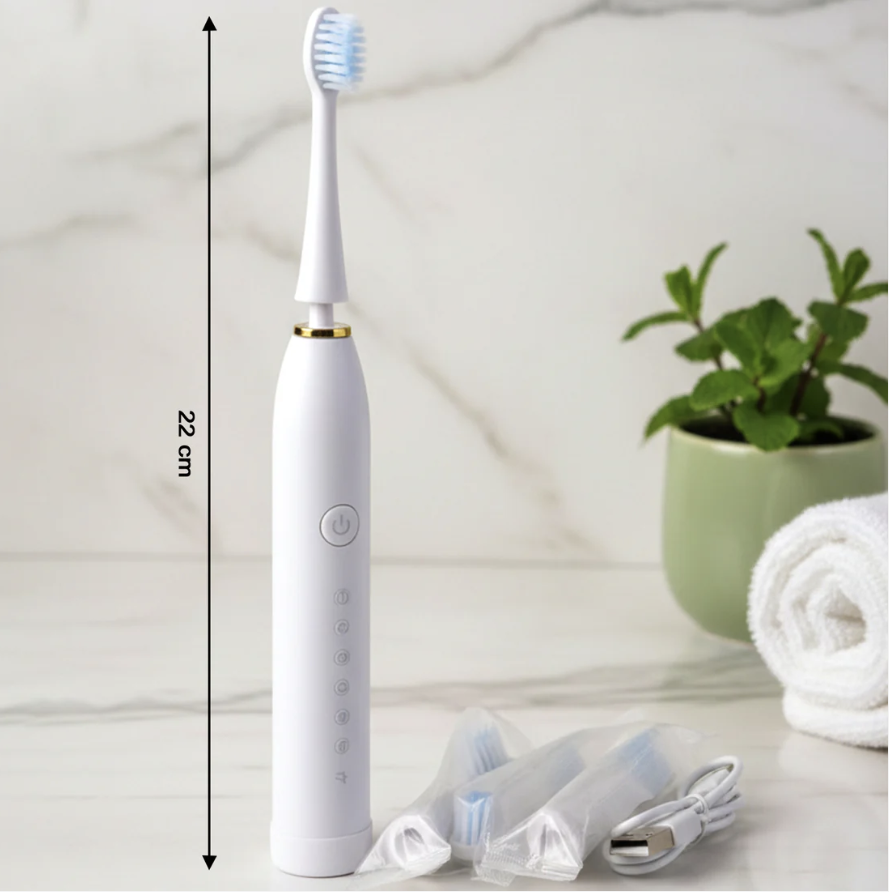 Electric Toothbrush – Rechargeable with 3 Extra Replacement Heads