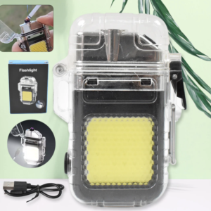 Electric Lighter Flashlight – USB Rechargeable 3-Mode COB | Indo Glow