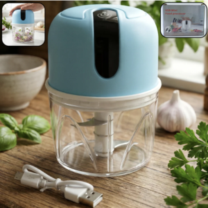 Transform your daily cooking with the ultimate convenience of our Mini Electric Garlic Chopper from Indo Glow.