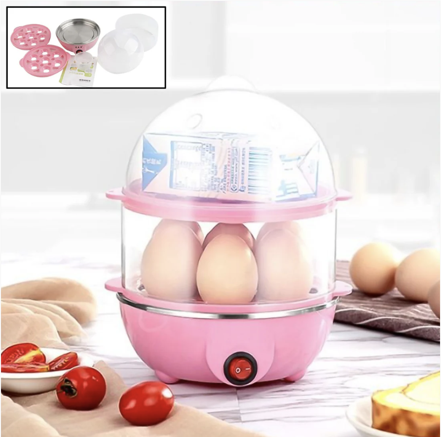 Electric Egg Boiler – 2 Layer Steamer & Poacher | DeoDap