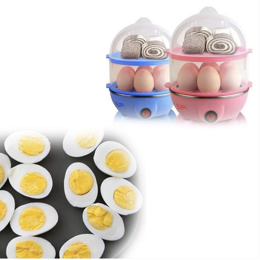 Electric Egg Boiler – 2 Layer Steamer & Poacher | DeoDap