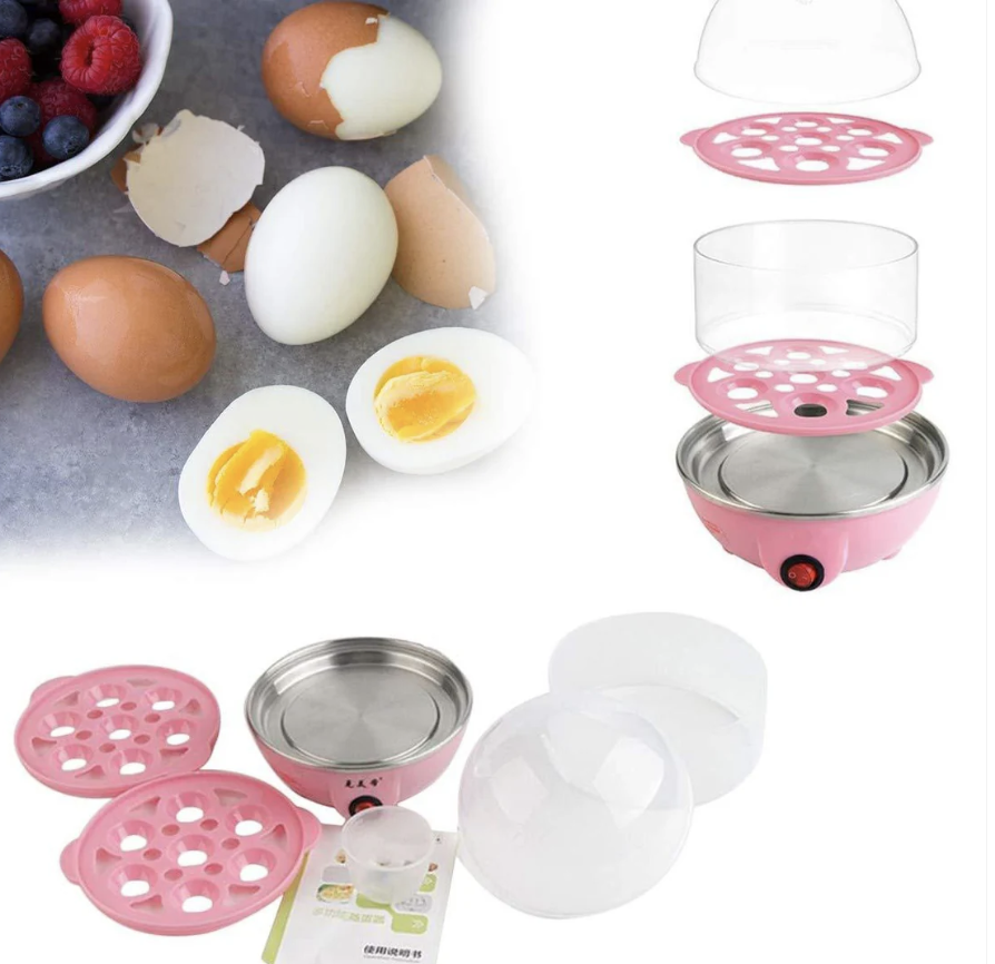Electric Egg Boiler – 2 Layer Steamer & Poacher | DeoDap