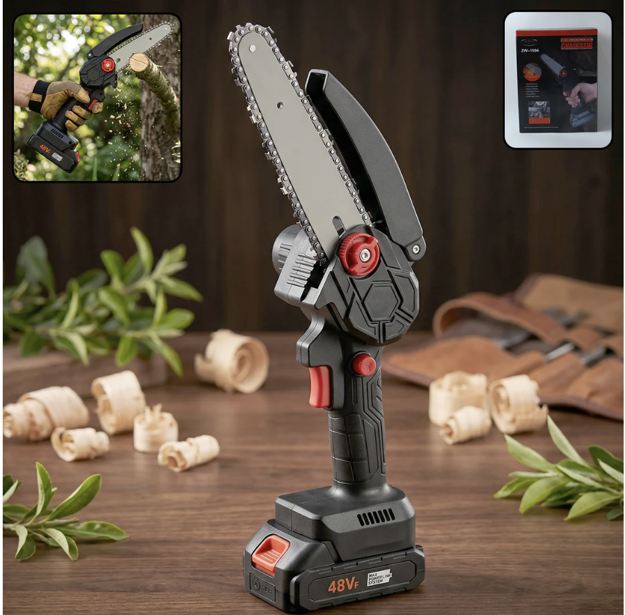 Mini Cordless Electric Chainsaw – Portable & Powerful for Garden Tasks