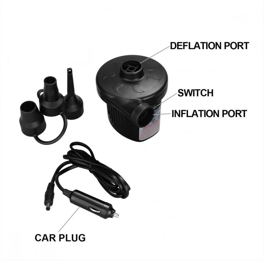 Electric Air Pump – Fast Inflate/Deflate for Home & Travel | FitFuzion