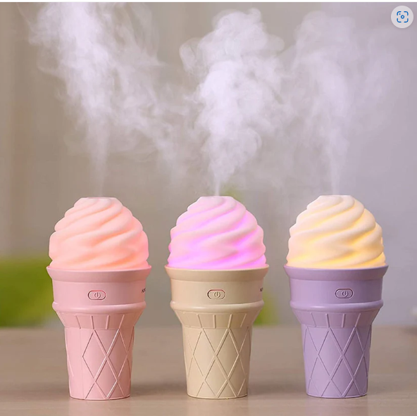 Ice Cream LED Humidifier – Portable Air Moisturizer & Fragrance Diffuser