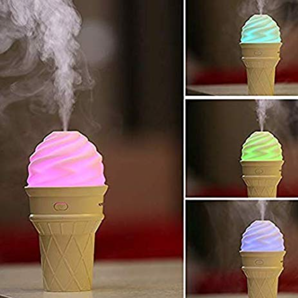 Ice Cream LED Humidifier – Portable Air Moisturizer & Fragrance Diffuser