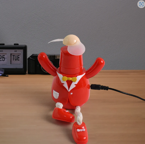 USB Cartoon Mini Table Fan – Removable Head Kitty Design