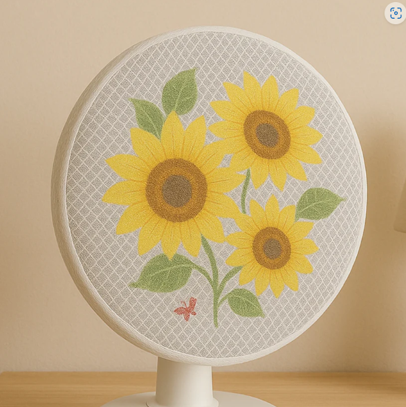 Sunflower Mesh Fan Cover – Dust Protection & Stylish Fit
