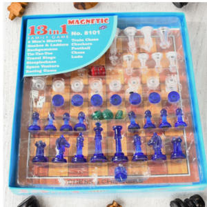 Family Board Game Set – 13-in-1 Magnetic Chess & Ludo | Dollamis
