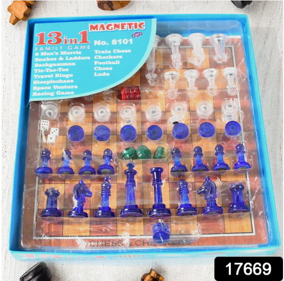 Family Board Game Set – 13-in-1 Magnetic Chess & Ludo | Dollamis - Image 2