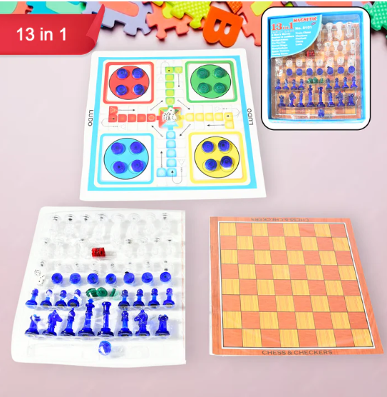 Family Board Game Set – 13-in-1 Magnetic Chess & Ludo | Dollamis - Image 5