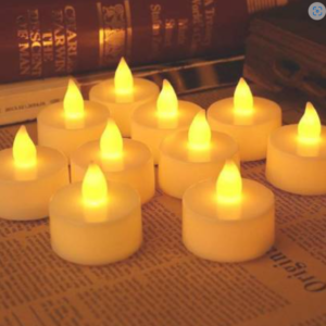 LED Tealight Candles – White 24 Pcs for Diwali Decor | Indo Glow