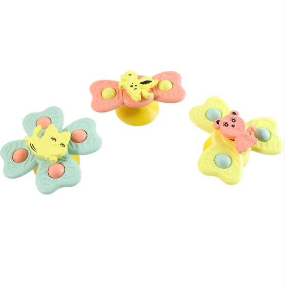 Baby Spinner Toy Set – 3-Pc Suction Cup Spinning Toys for Sensory Play - Image 4