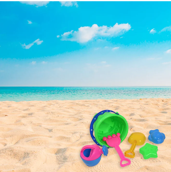 Beach Sand Castle Toy Set – 6 Pcs Kids Summer Play | Action Legion