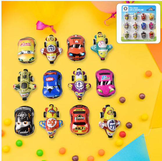 Mini Pull Back Car Toy Set – 12-Piece Vehicle Collection | Aditi