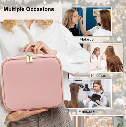 LED Makeup Organizer Box – Touch Sensor Mirror & USB Rechargeable - Image 4