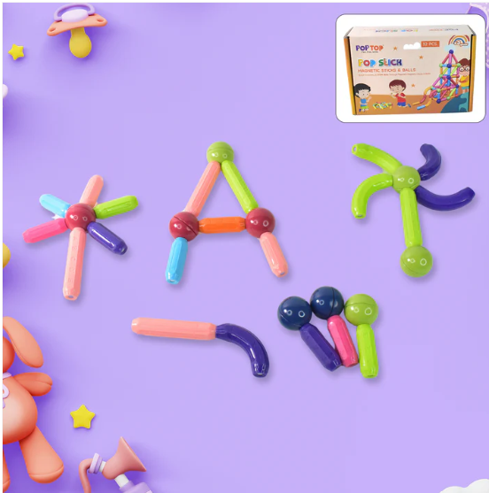 Magnetic Sticks Building Blocks – Creative STEM Toy for Kids