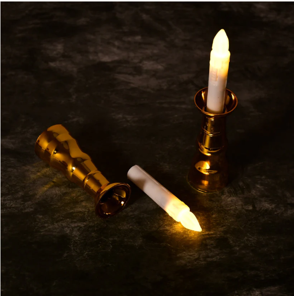 Flameless LED Candle Lights – Gold Base, Suction Cups | Styleva