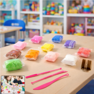 Antibacterial Kids Clay Set – 12 Vibrant Colours for Creative Play