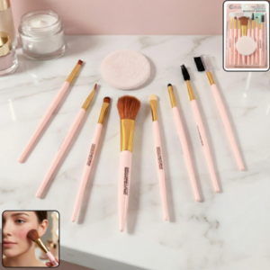 Professional Makeup Brush Set 9-in-1 – Complete Face & Eye Kit