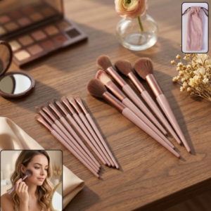 Professional Makeup Brush Set – Complete 13-Piece Collection with Pouch