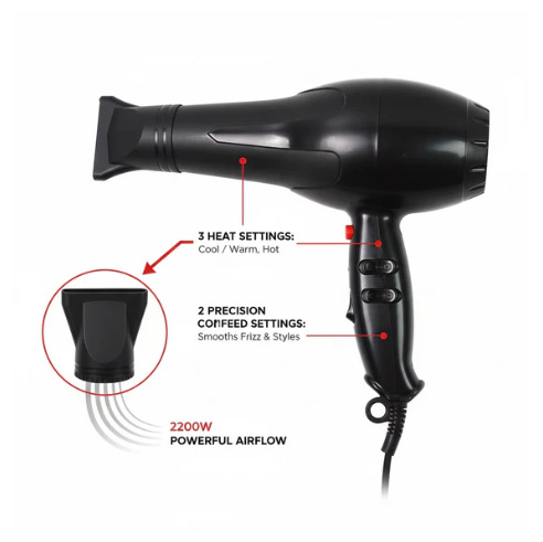 Professional Hair Dryer – 1800W Salon Quality | Calm & Curl