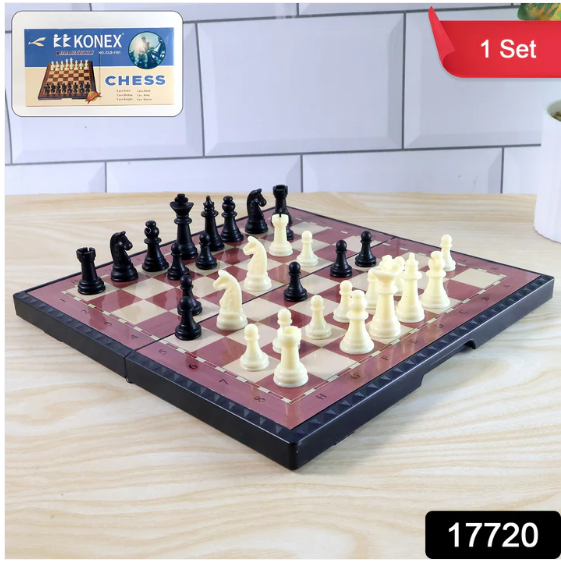 Foldable Magnetic Chess Board - Travel Friendly 24x24 cm - Image 2