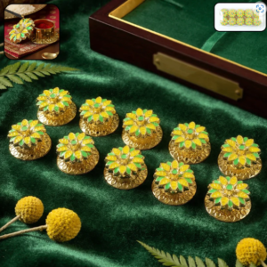 Decorative Kankavati Kumkum Storage Set – Traditional pooja essentials