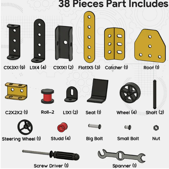 Mecha Racer STEM Kit – 5-in-1 DIY Construction for Kids 8+ - Image 5