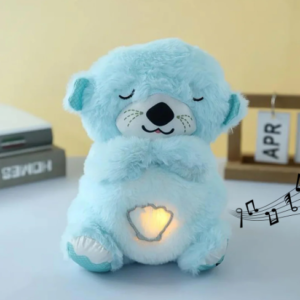 Musical Teddy Bear Plush Toy – Soft, LED Light & Soothing Music