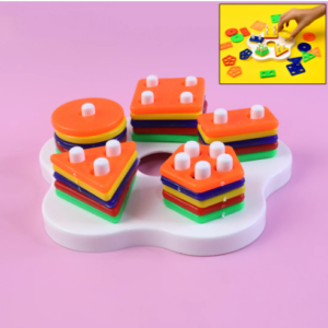 Geometric Stacking Sorter Toy – Toddler Shape Learning & Skills