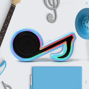 Music Note Bluetooth Speaker – Portable LED Sound for Creatives | Audila