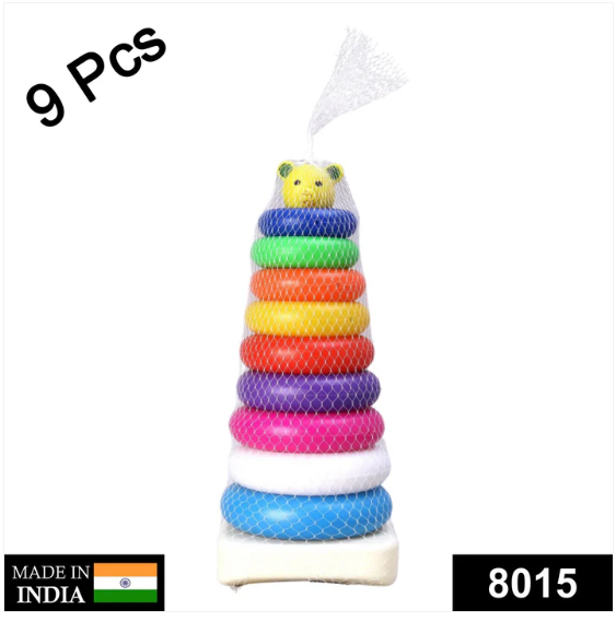 Teddy Bear Stacking Rings Toy – 9 Pcs Educational | Little Blocks - Image 2