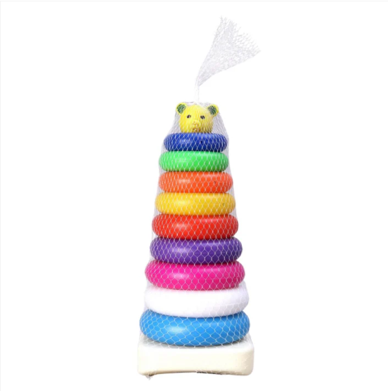 Teddy Bear Stacking Rings Toy – 9 Pcs Educational | Little Blocks - Image 4